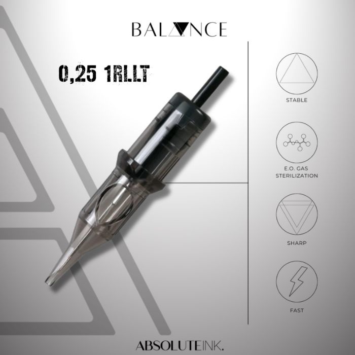 Aghi Pmu BALANCE – ABSOLUTE INK 1 PUNTA 0,251RLLT. – 10pz LONG TAPER