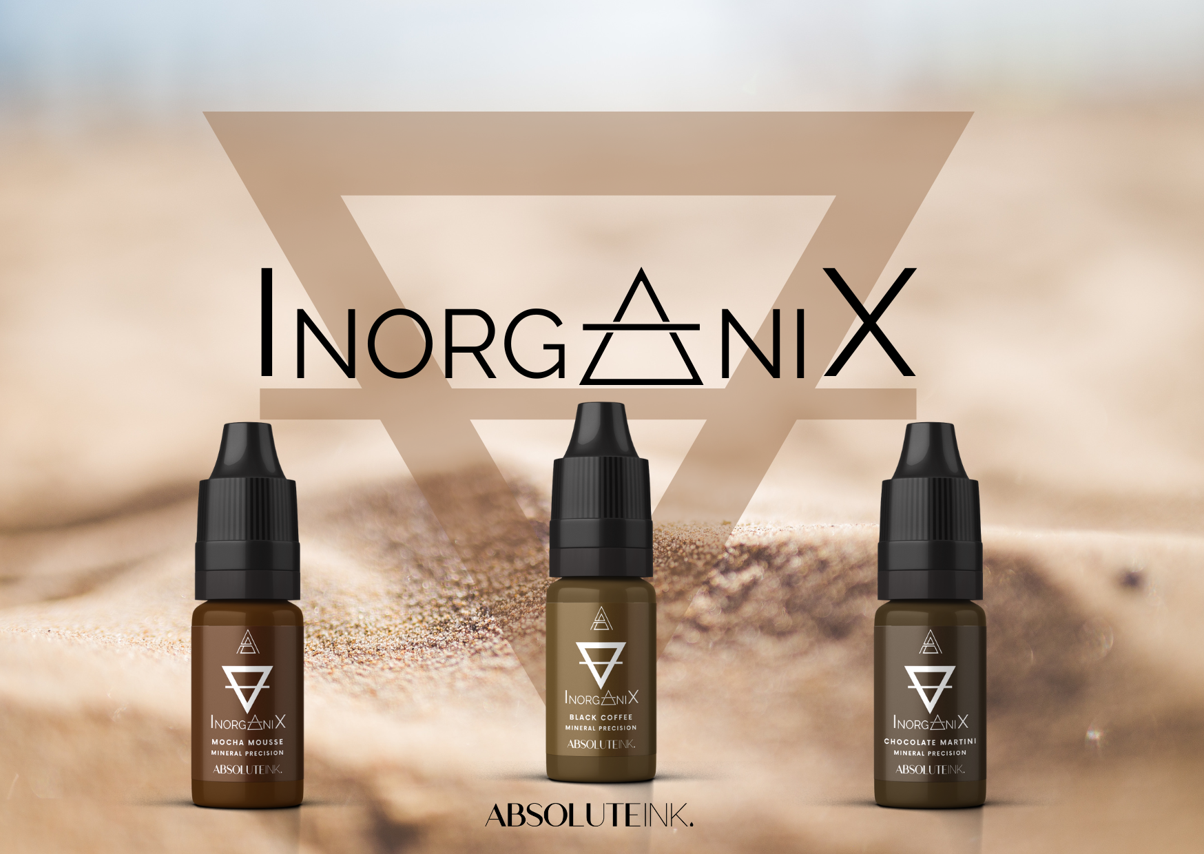ABSOLUTE INK - InorganiX SET – 3 PIGMENTI PURI MINERALI [3 x 10 ml cad.] ATTENZIONE IN PREORDINE