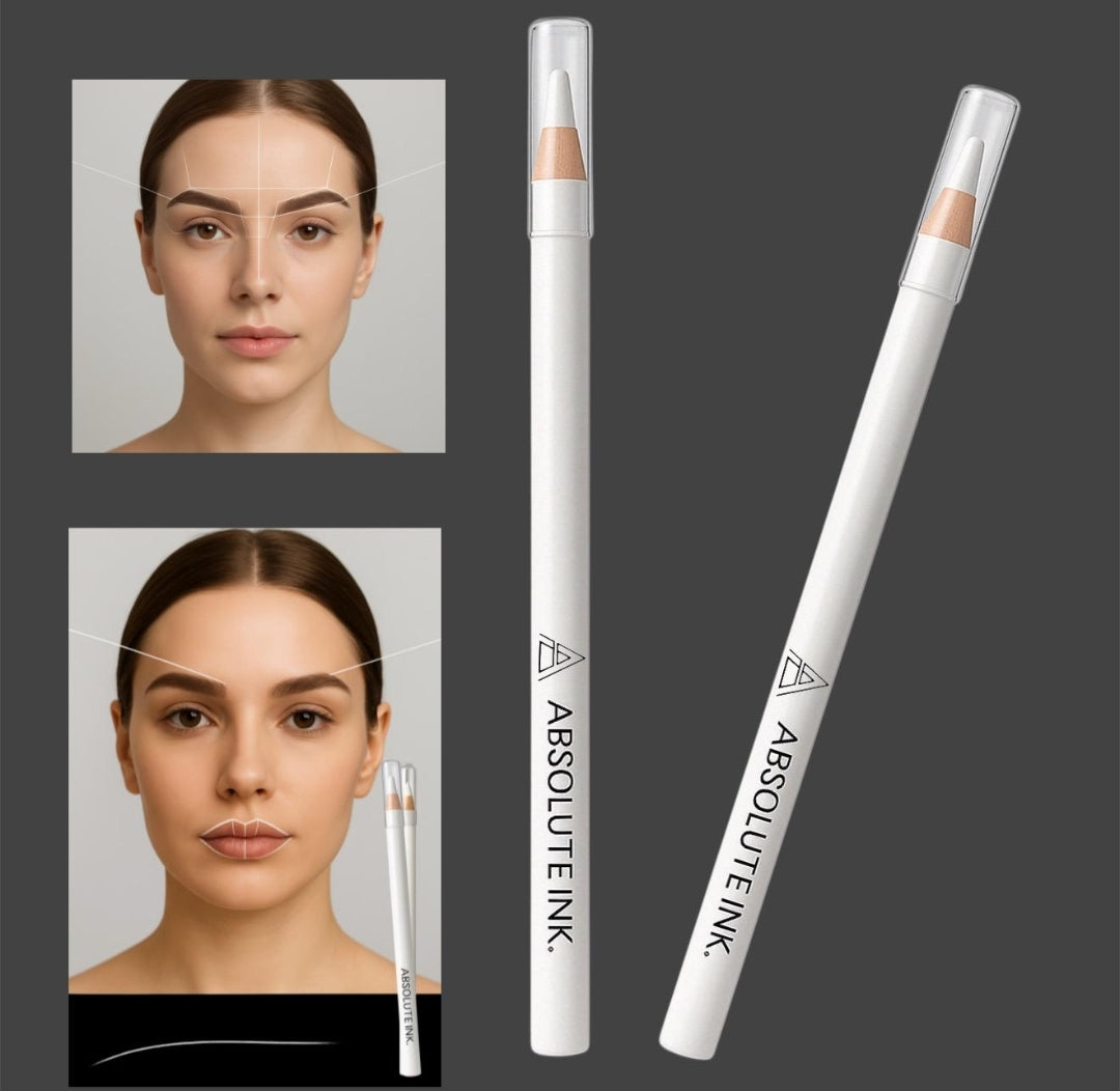 ABSOLUTE INK - MATITA BIANCA PER PROGETTO MICROBLADING, PMU Multifunzione ( 1 pezzo)